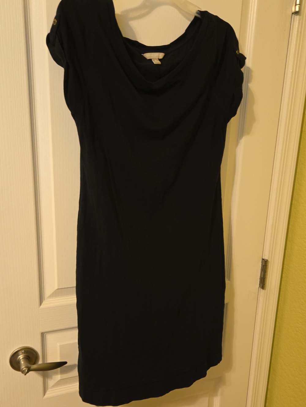 Banana Republic Black Cowl Neck Midi Dress